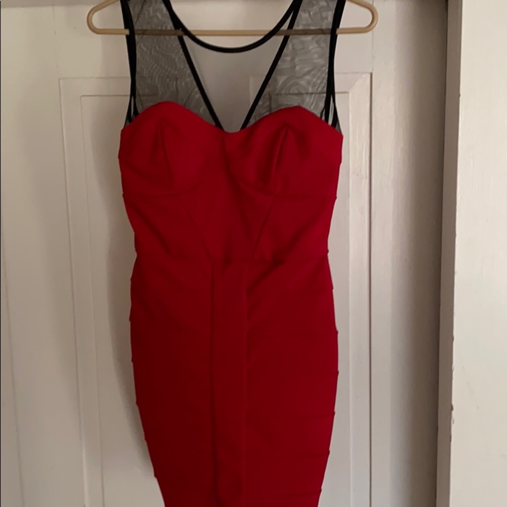 Bodycon style red dress